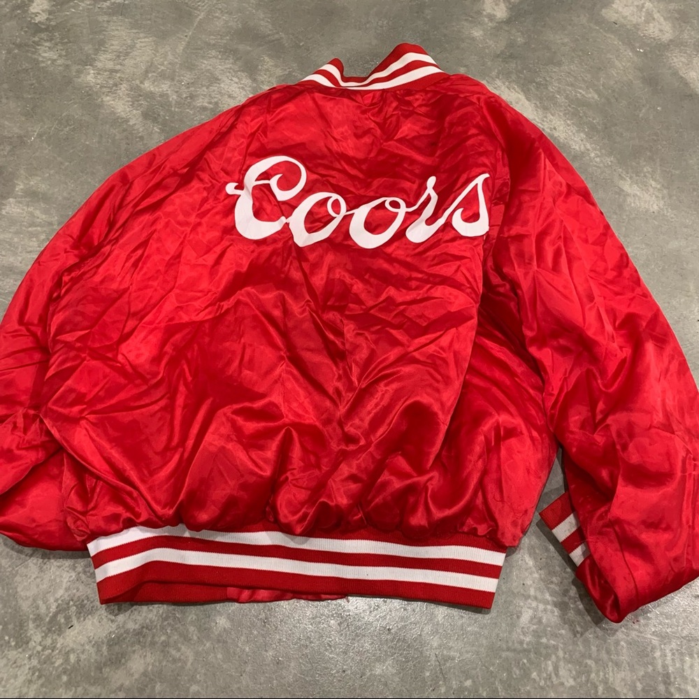Vintage coors bomber jacket - red
